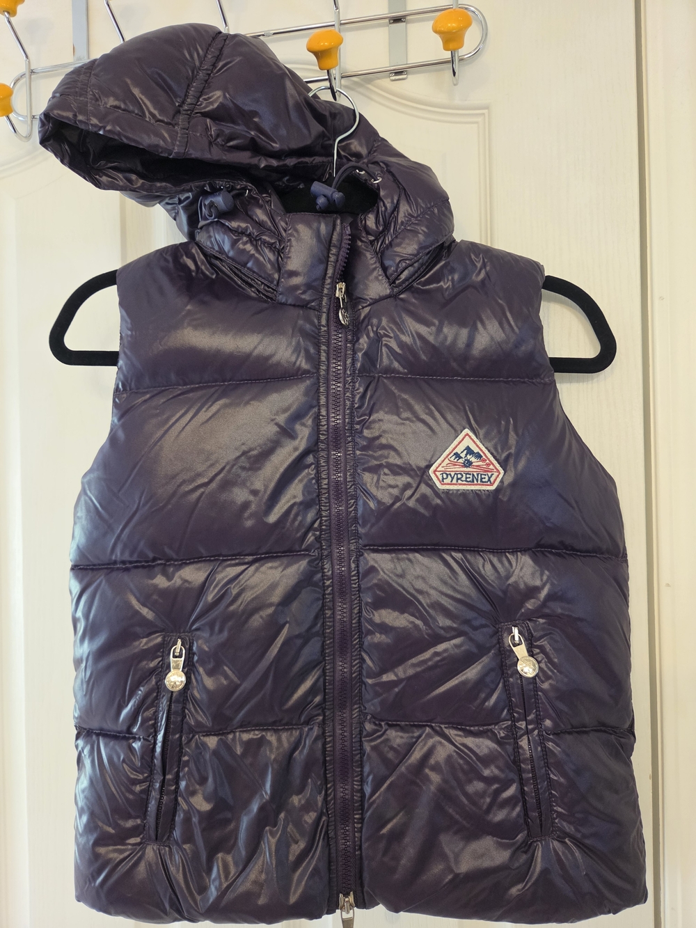 Pyrenex Quilted Hooded Vest in Purple